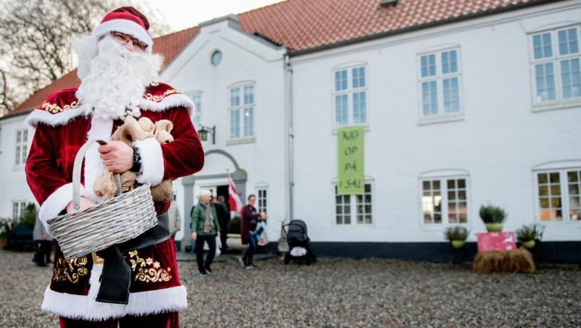 Father Christmas visits Haughus Gods for the Christmas market