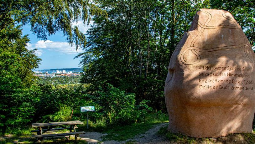 The view from Himmelpind in Vejle at the big stone