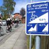 Cyclists cycle up Gl. Kongevej, one of Denmark's toughest cycling hills